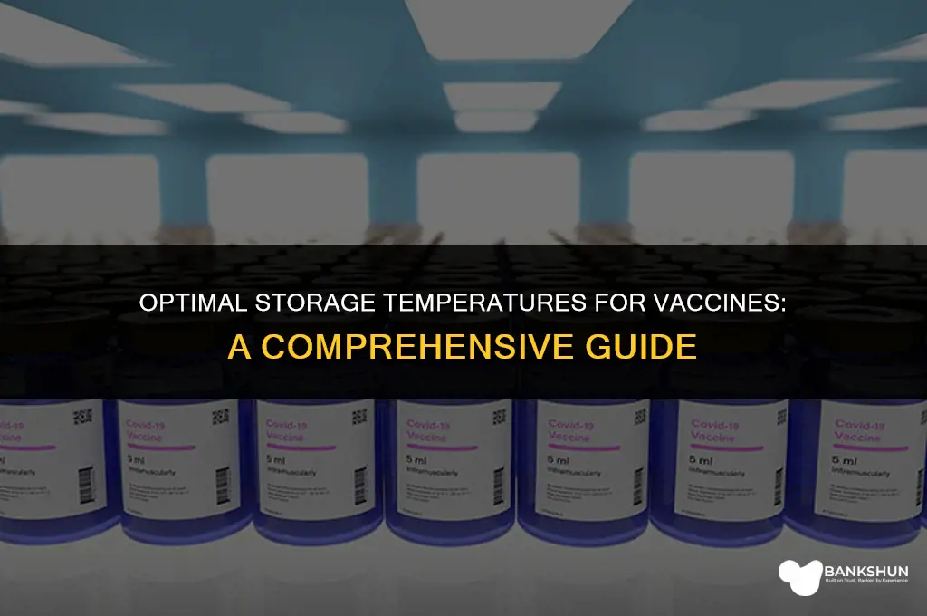 what temperature are most vaccines stored at
