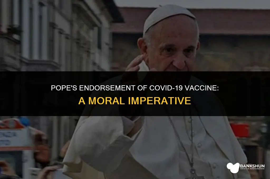 what the pope said about the vaccine