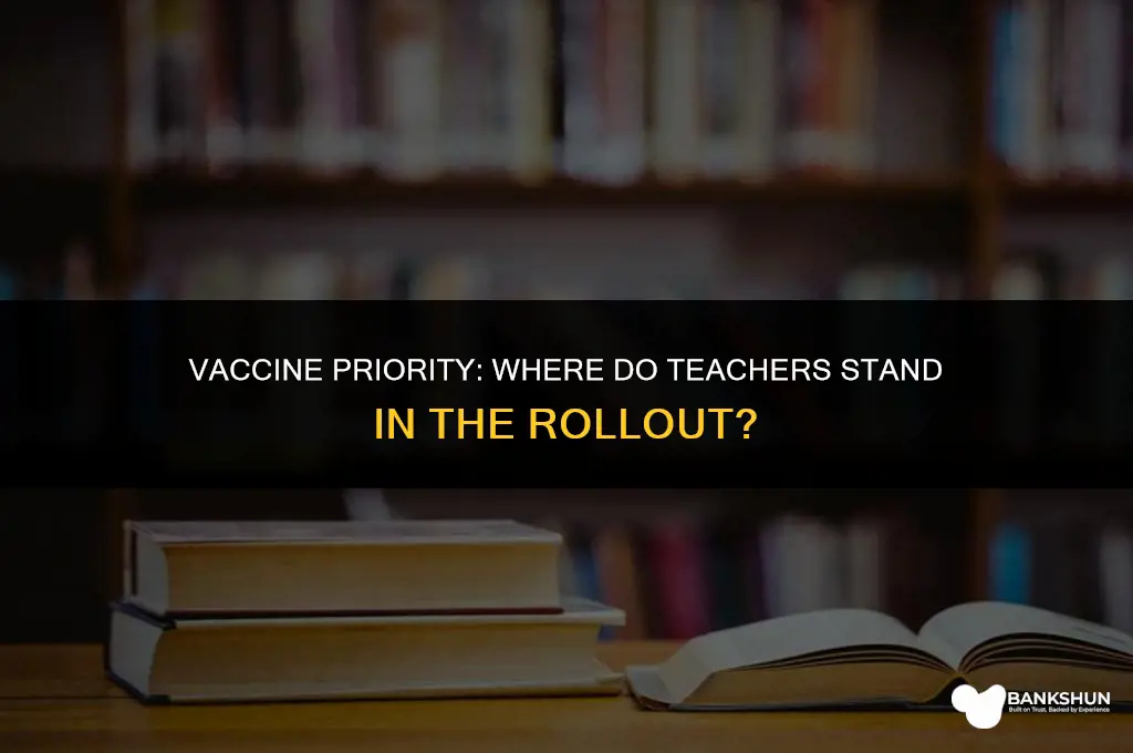 what tier are teachers for the vaccine