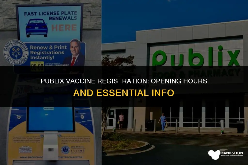 what time does publix vaccine registration open