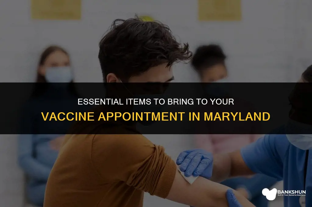 what to bring to vaccine appointment maryland
