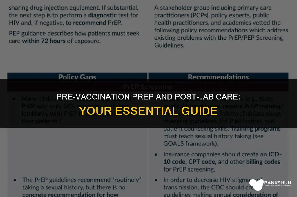 what to do before and after vaccination