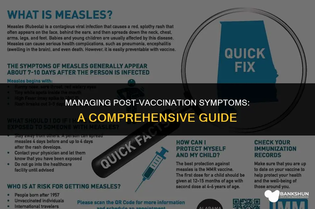 what to do for symptoms after vaccine