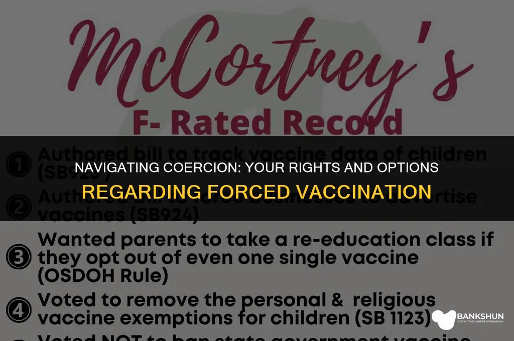 what to do if forced to vaccinate