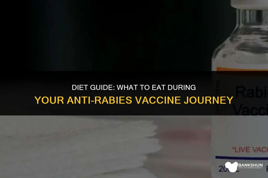 what to eat during anti rabies vaccine
