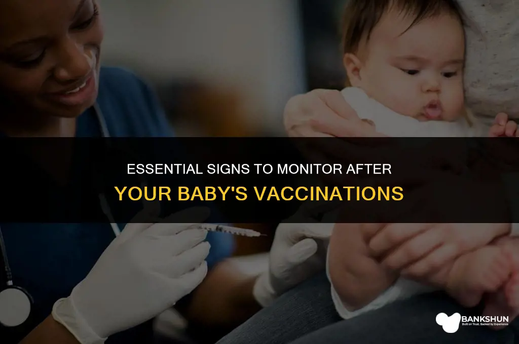 what to look for after baby vaccines
