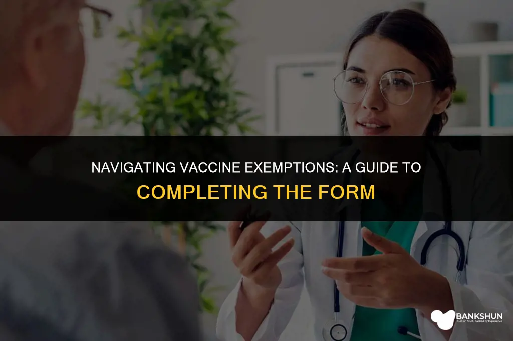 what to put on vaccine exemption form