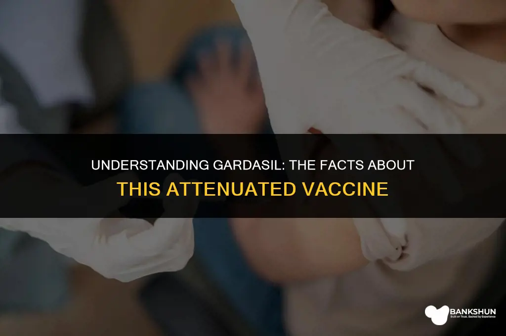 what type of vaccine is gardasil attenuated