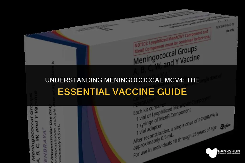 what type of vaccine is meningococcal mcv4