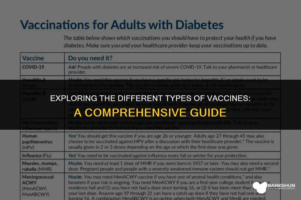 what types of vaccines do we have