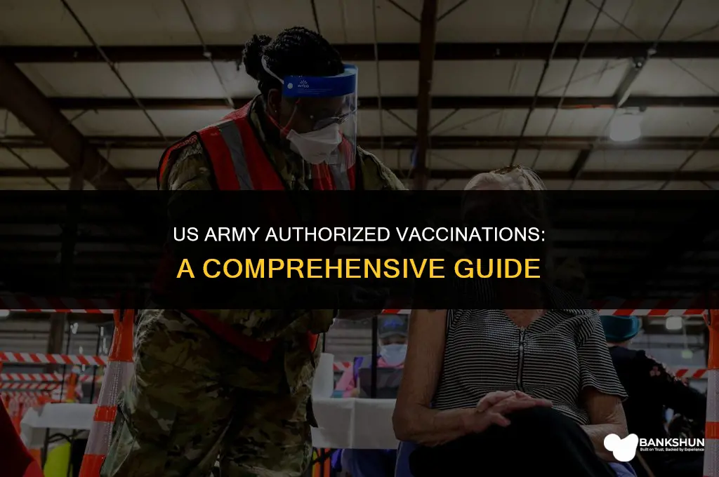 what vaccinations are authorized by us army