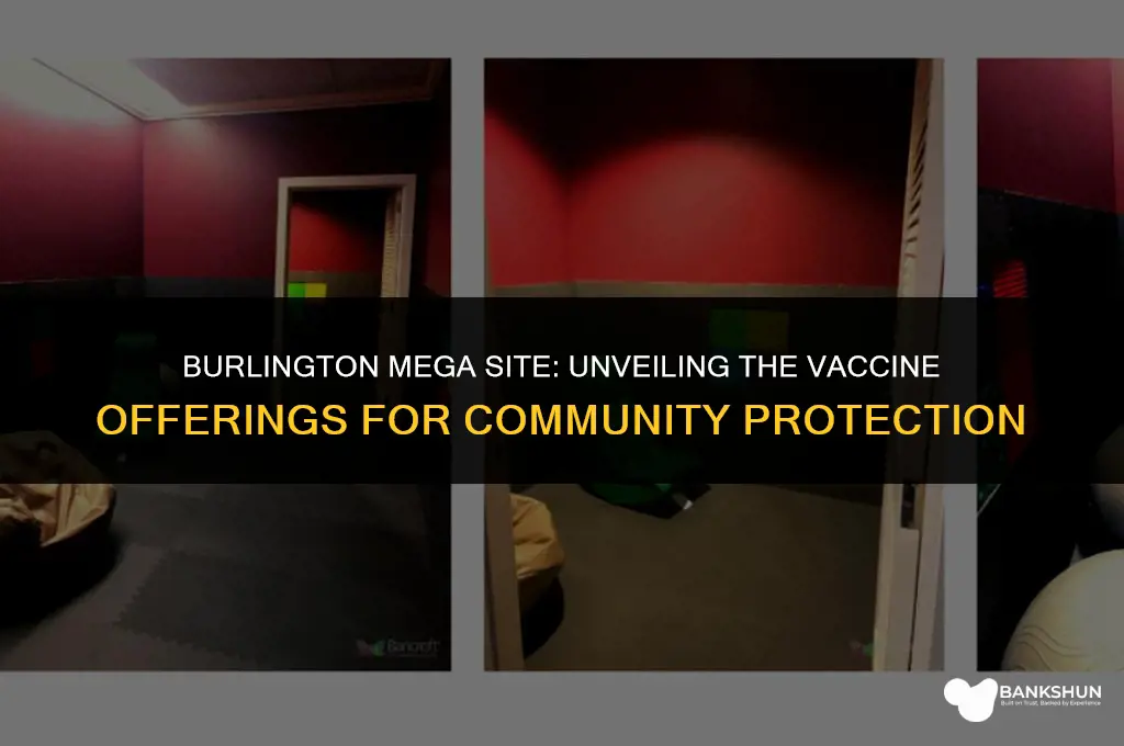 what vaccine does burlington mega site have