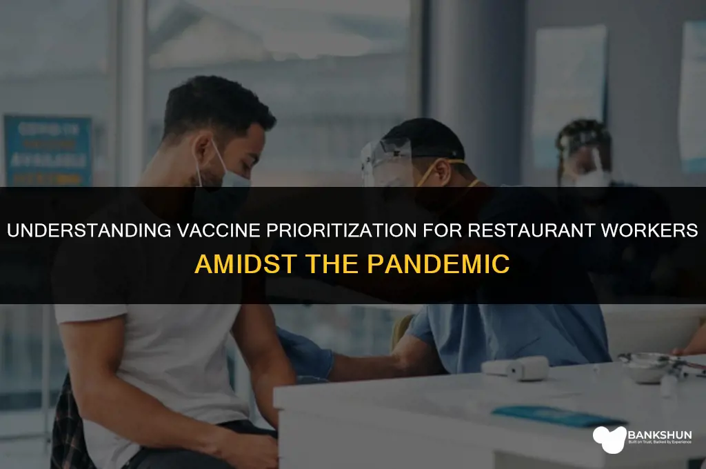 what vaccine group are restaurant workers in