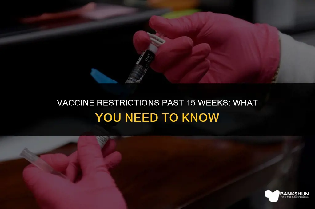what vaccine is contraindicated after 15 weeks