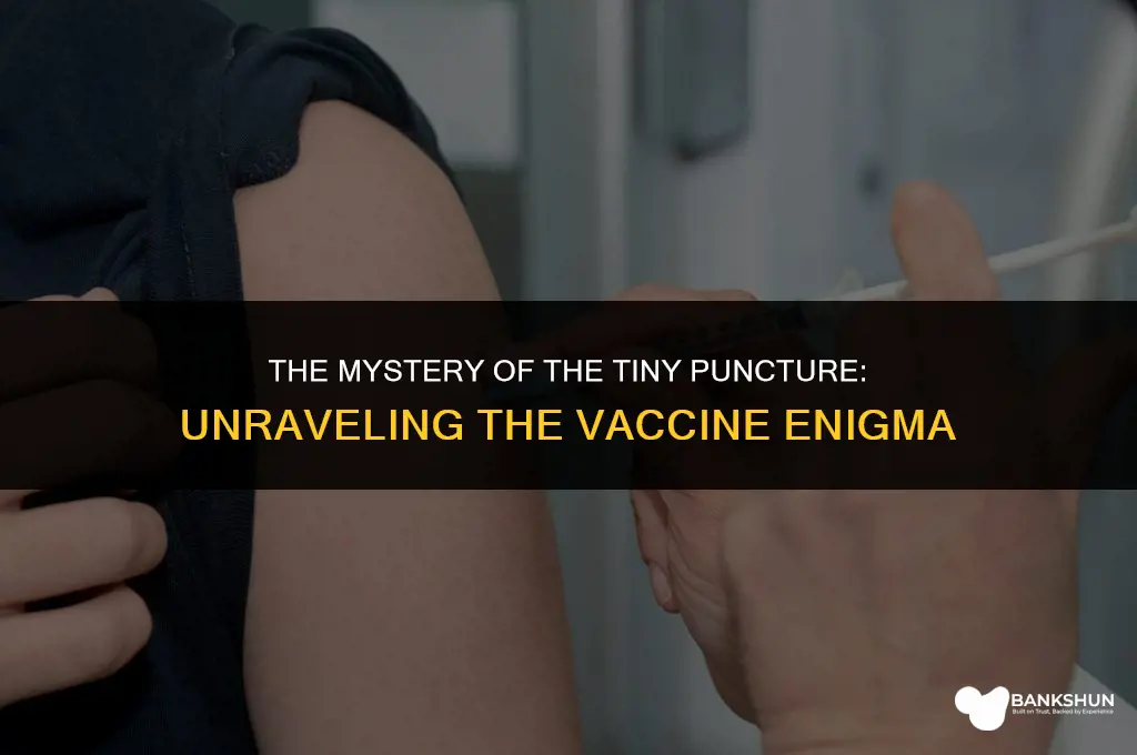 what vaccine left tiny puncture in arms