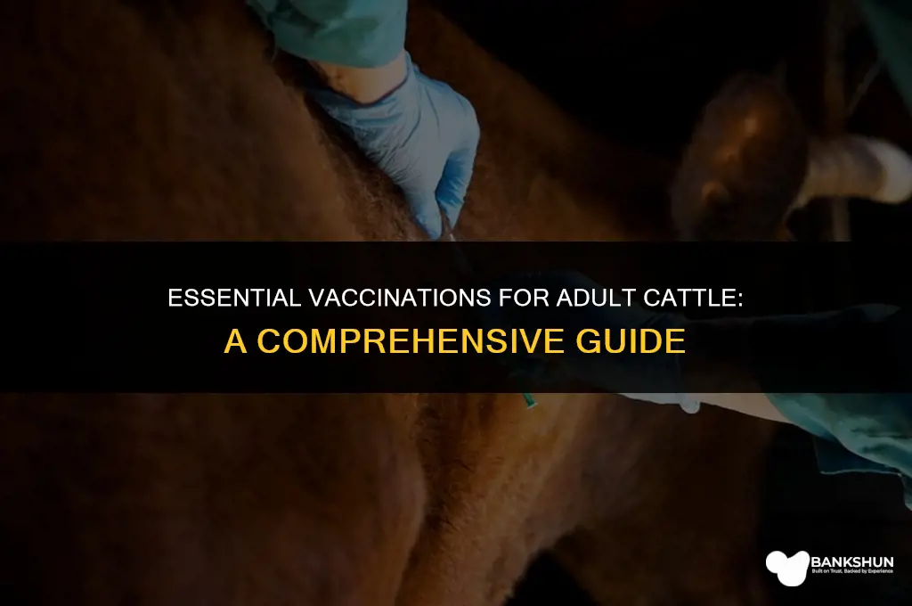 what vaccines are recommended for adult cattle
