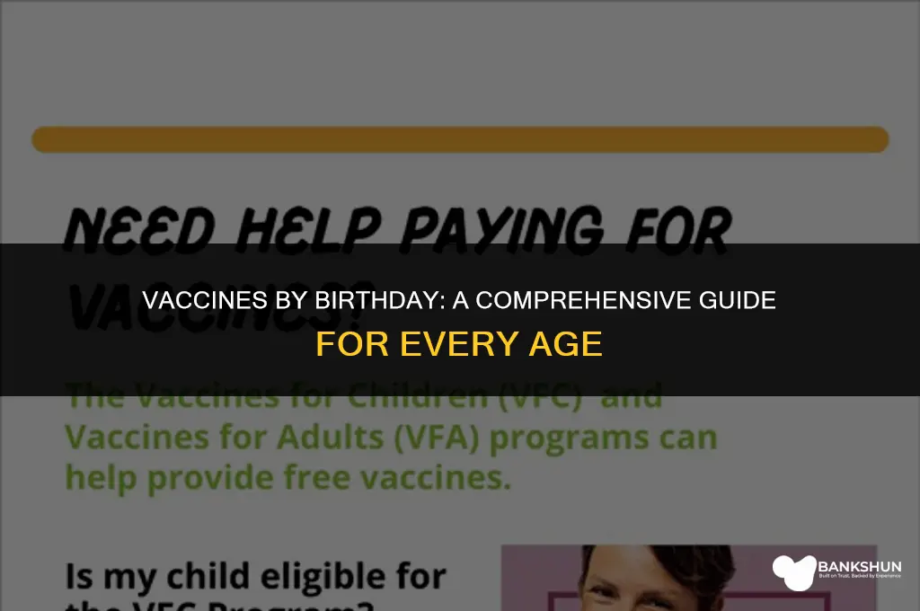 what vaccines do you have by birthday