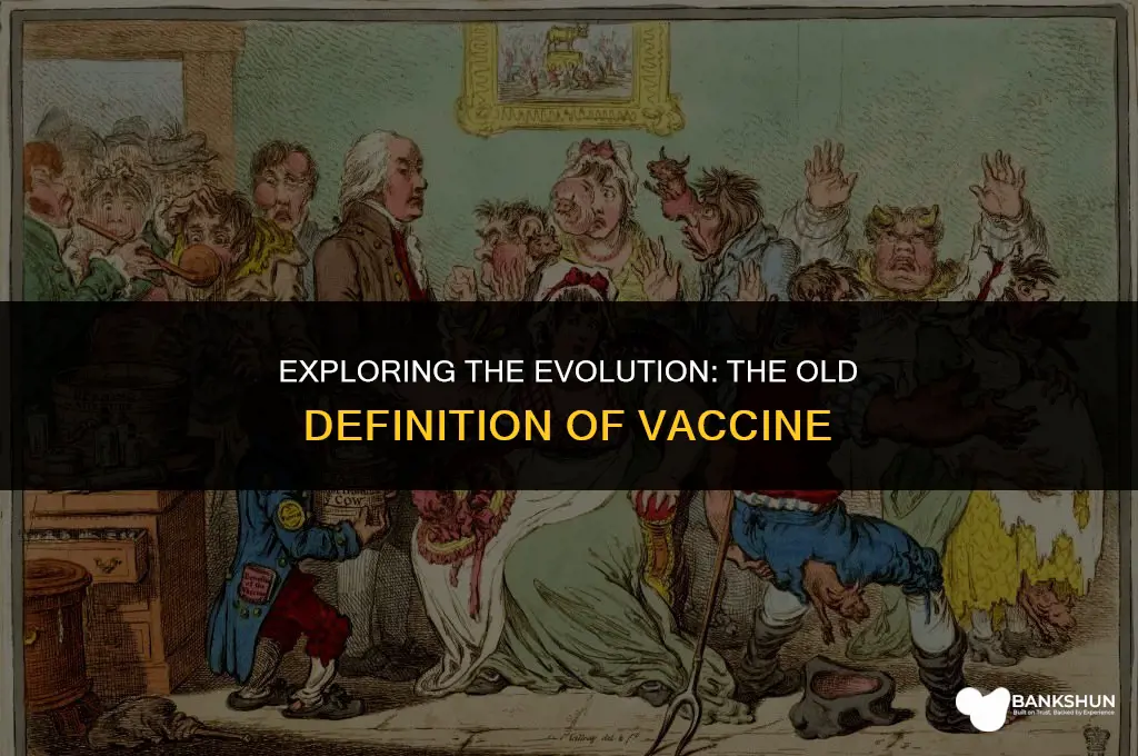 what was the old definition of vaccine