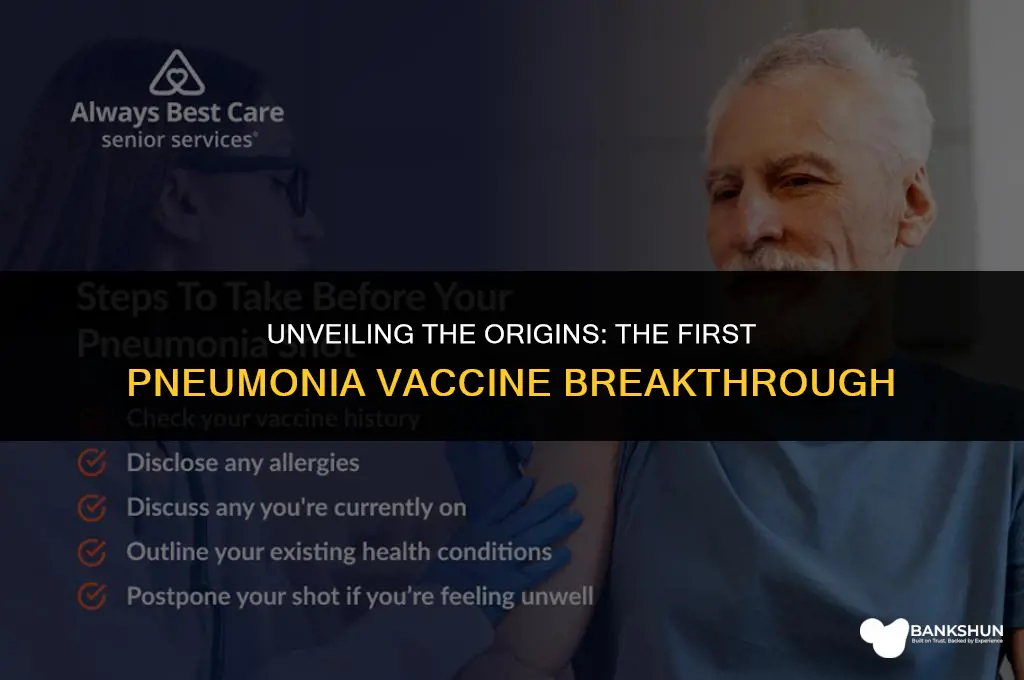 what was the original vaccine for pneumonia