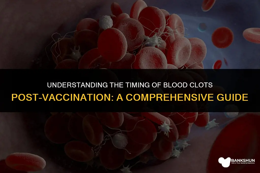 when are blood clots appearing after vaccine