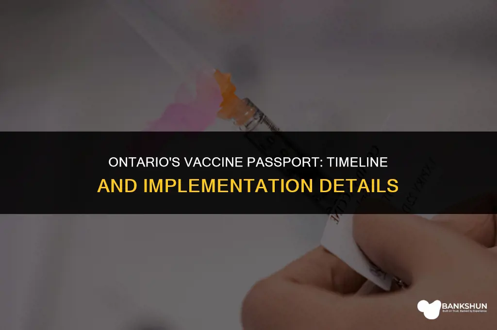 when are vaccine passports coming to ontario