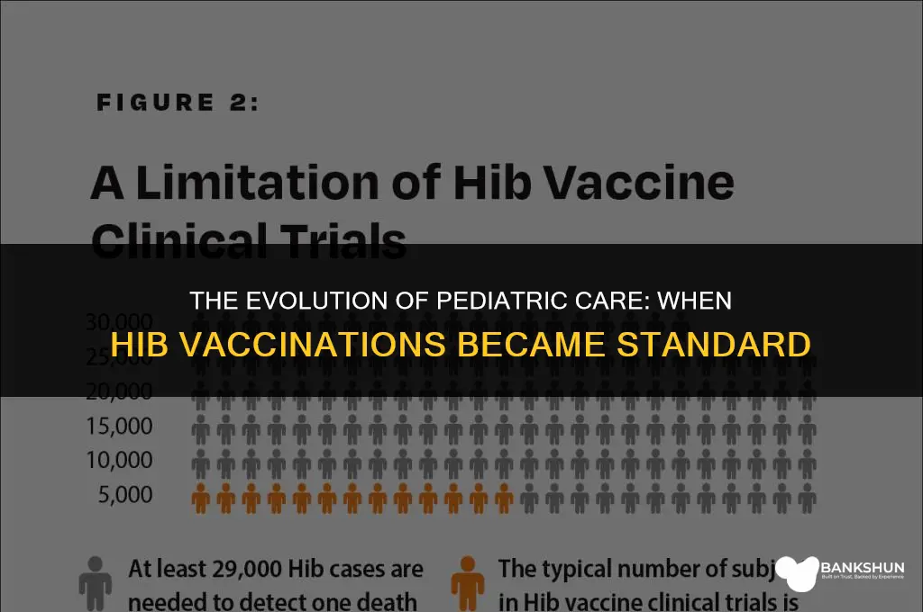 when did drs start giving hib vaccinations