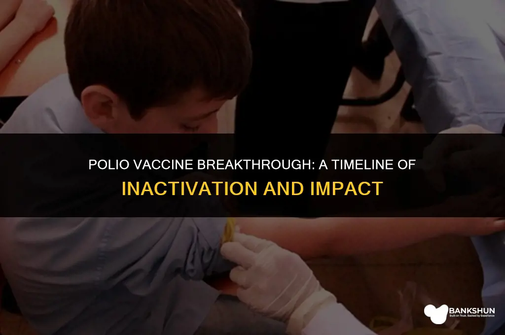 when did inactivated polio vaccine come out