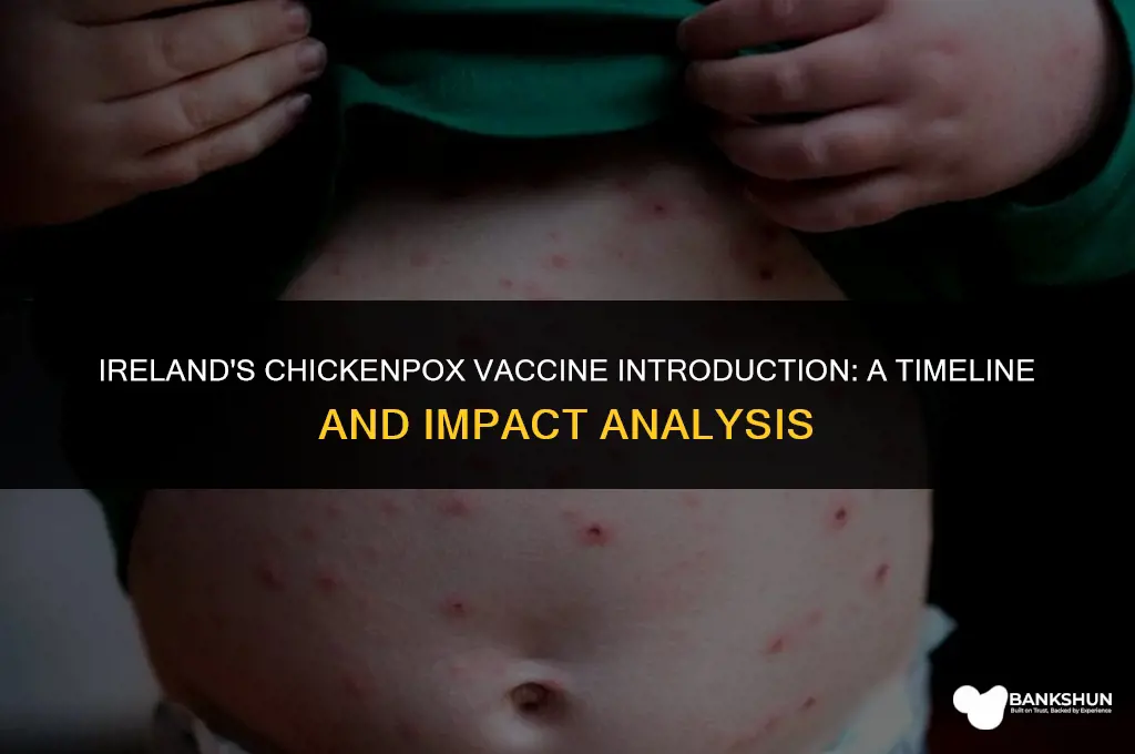 when did ireland introduce the chickenpox vaccine