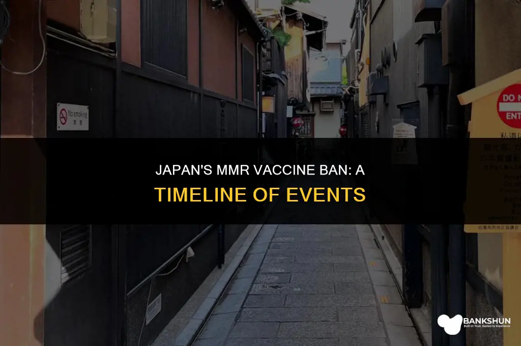 when did japan ban the mmr vaccine