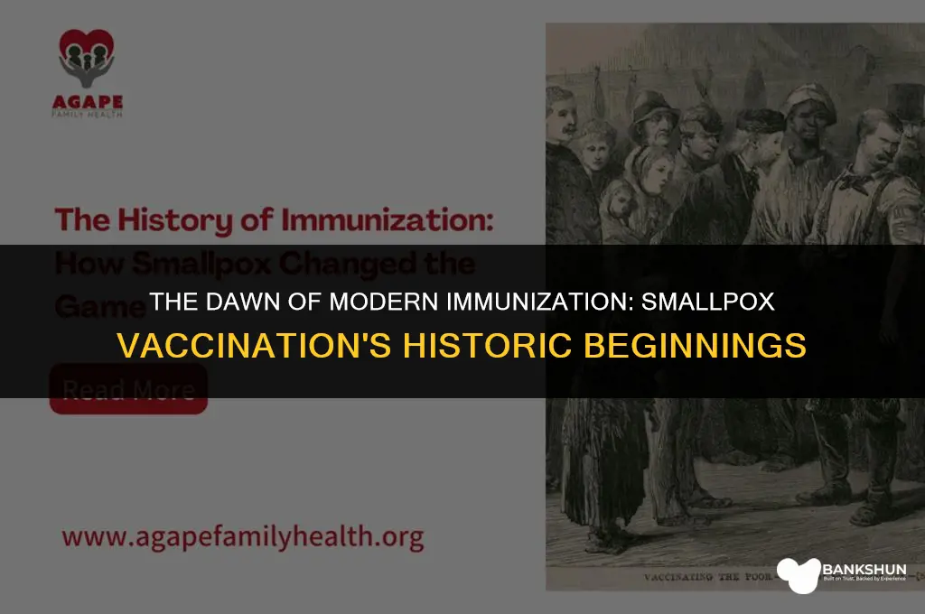 when did mass vaccination for smallpox start