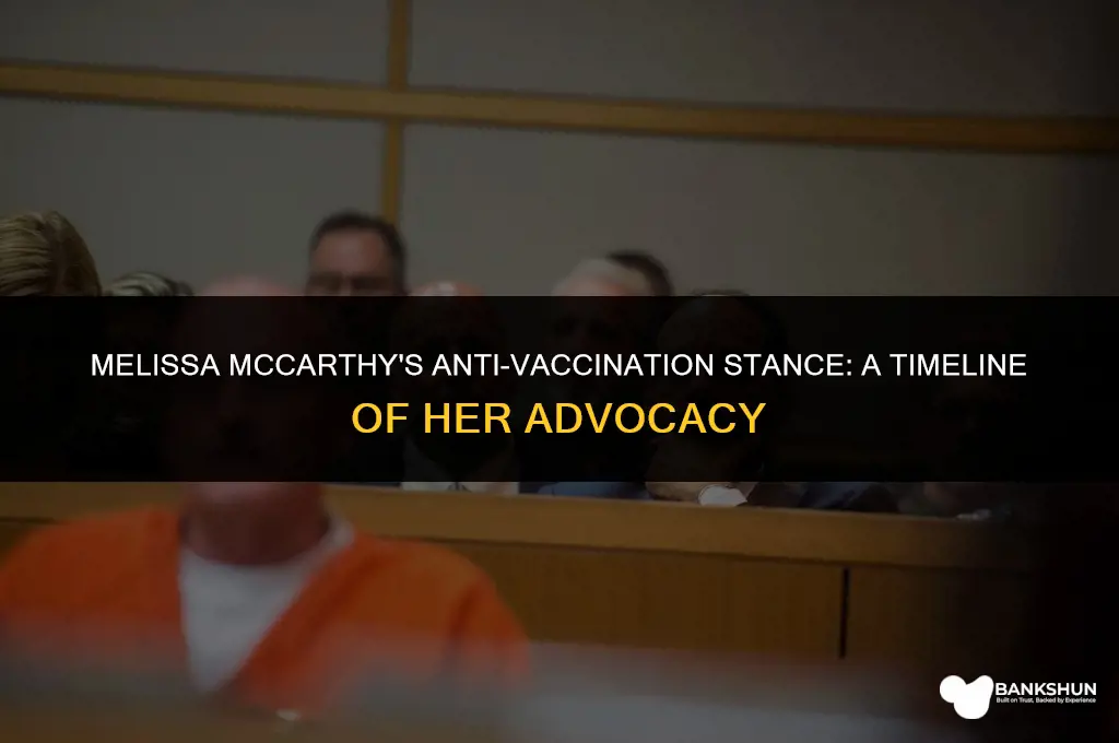 when did melissa mccarthy start anti vaccinations