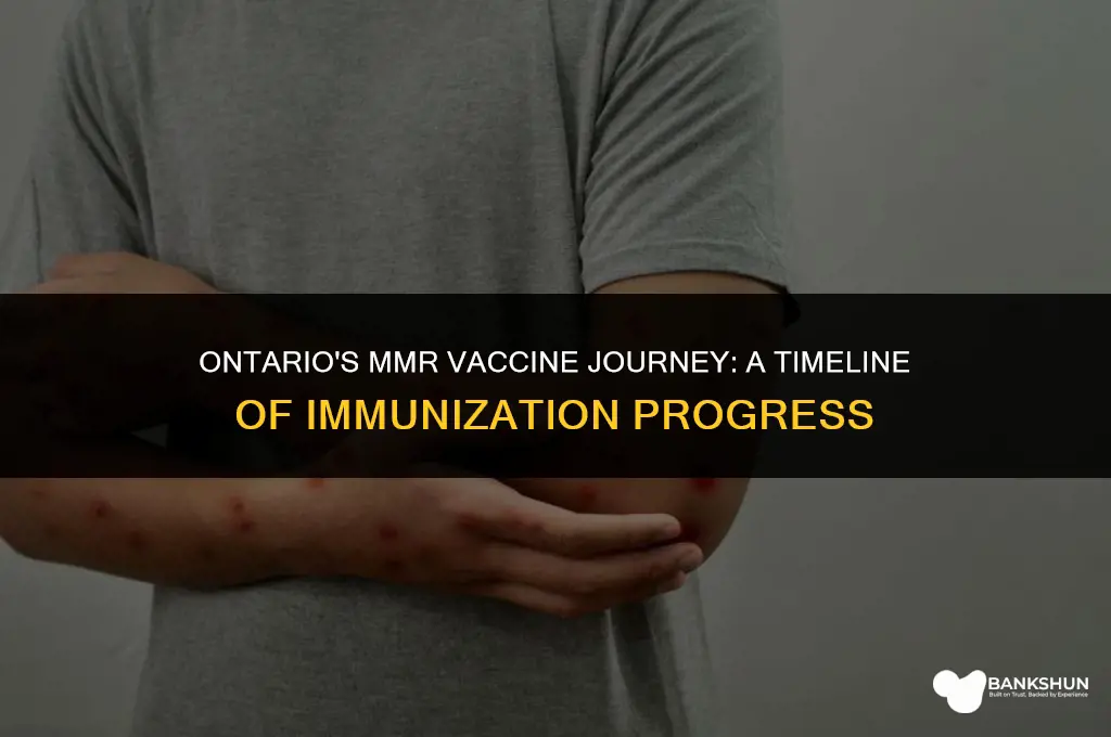 when did mmr vaccine start in ontario