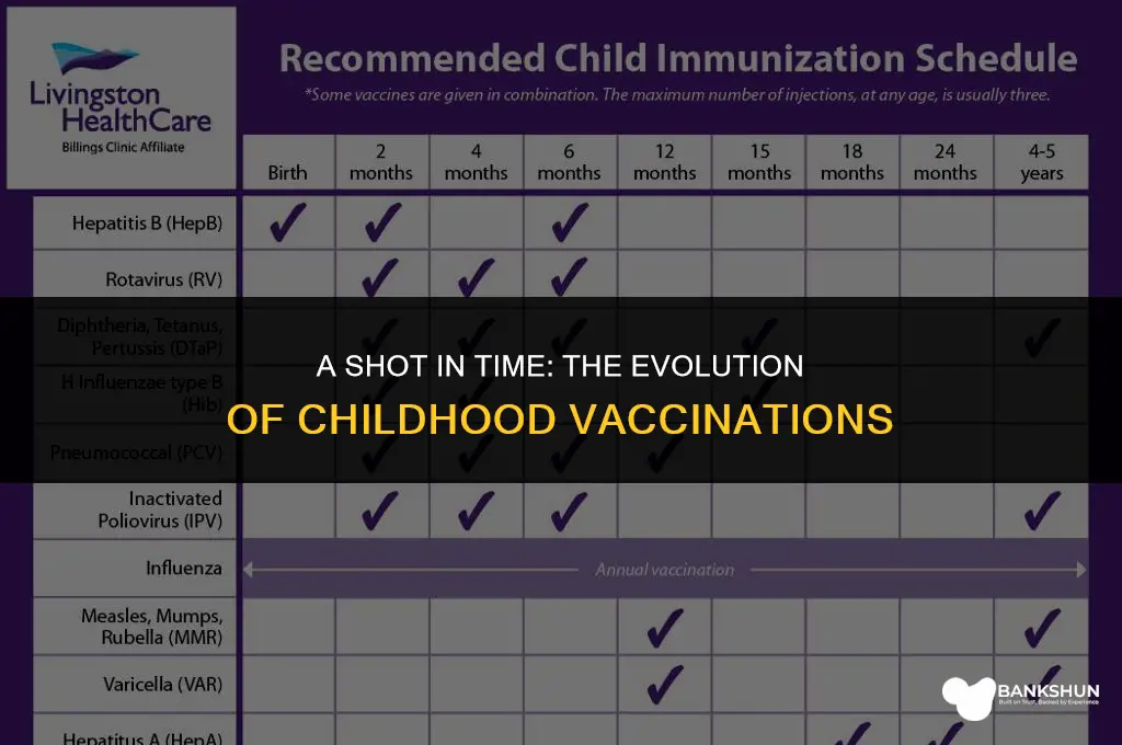 when did most childhood vaccines become common