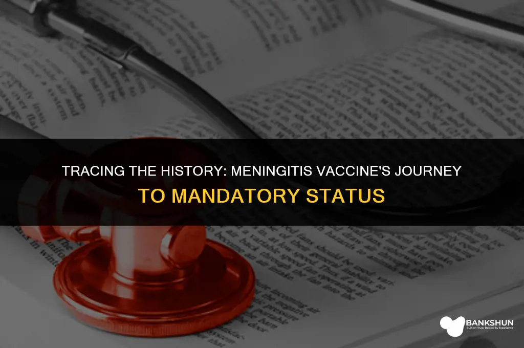 when did the meningitis vaccine become mandatory