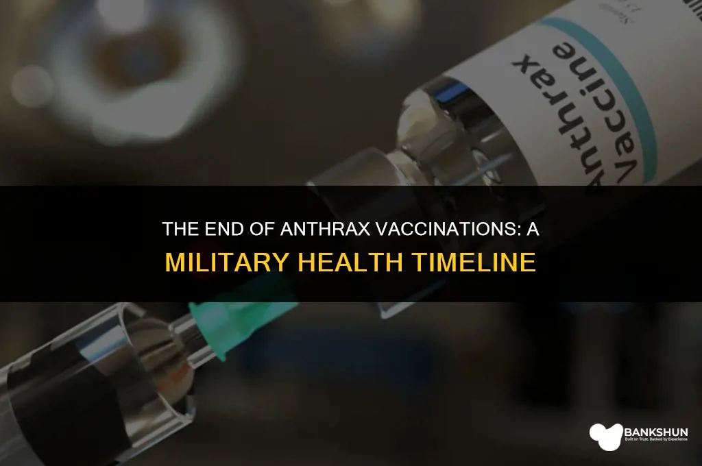 when did the military stop anthrax vaccine