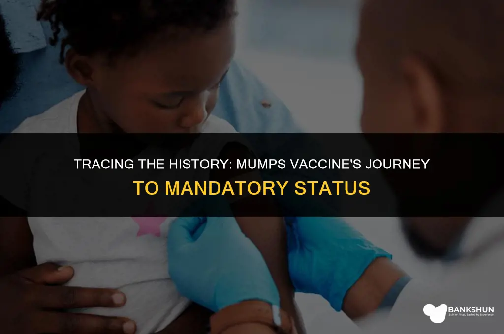 when did the mumps vaccine become mandatory