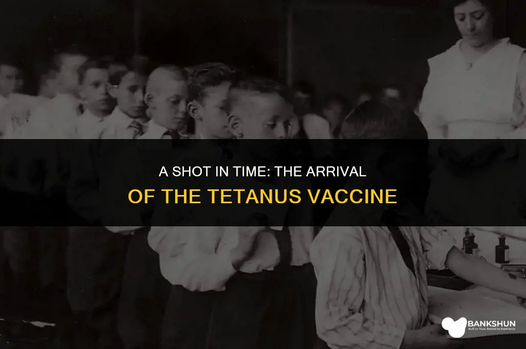 when did the tetanus vaccine become available