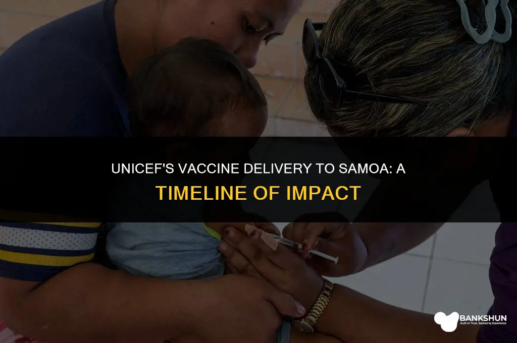 when did unicef deliver vaccines to samoa