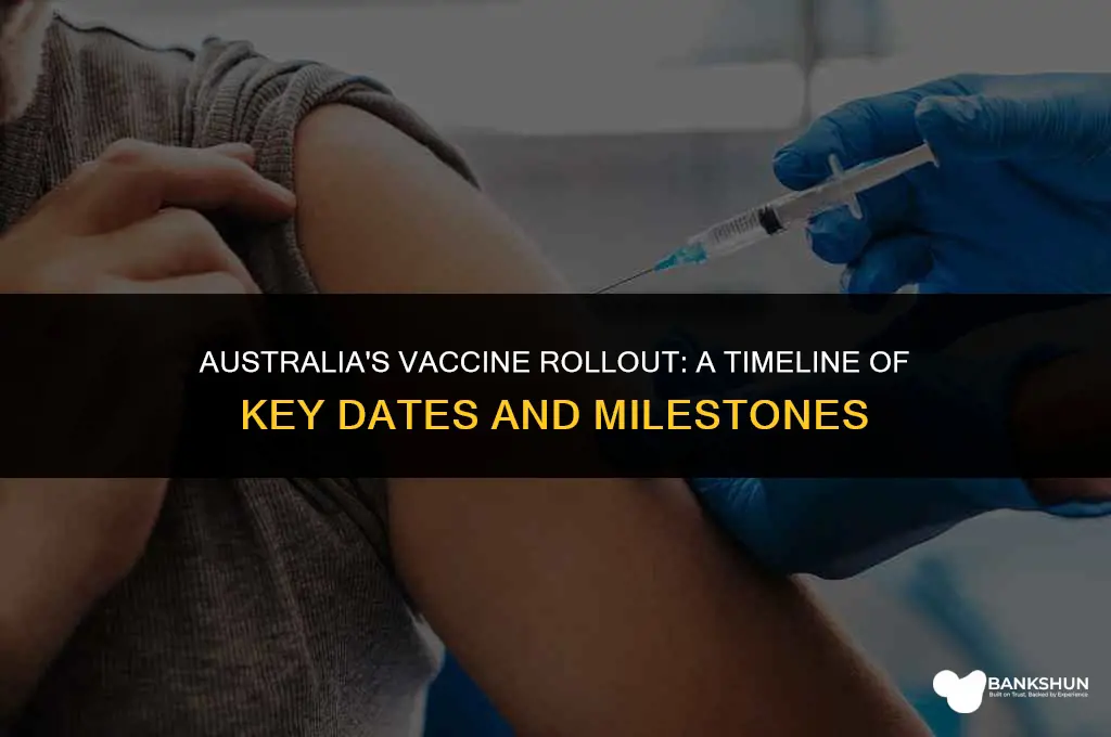 when did vaccine rollout start in australia