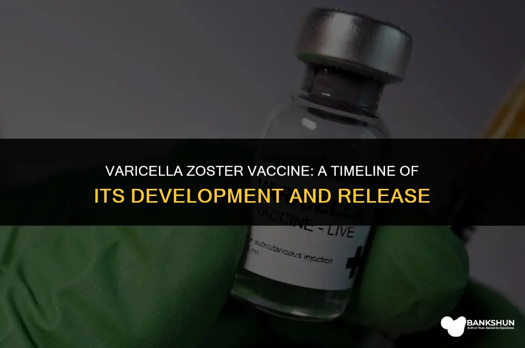 when did varicella zoster vaccine come out