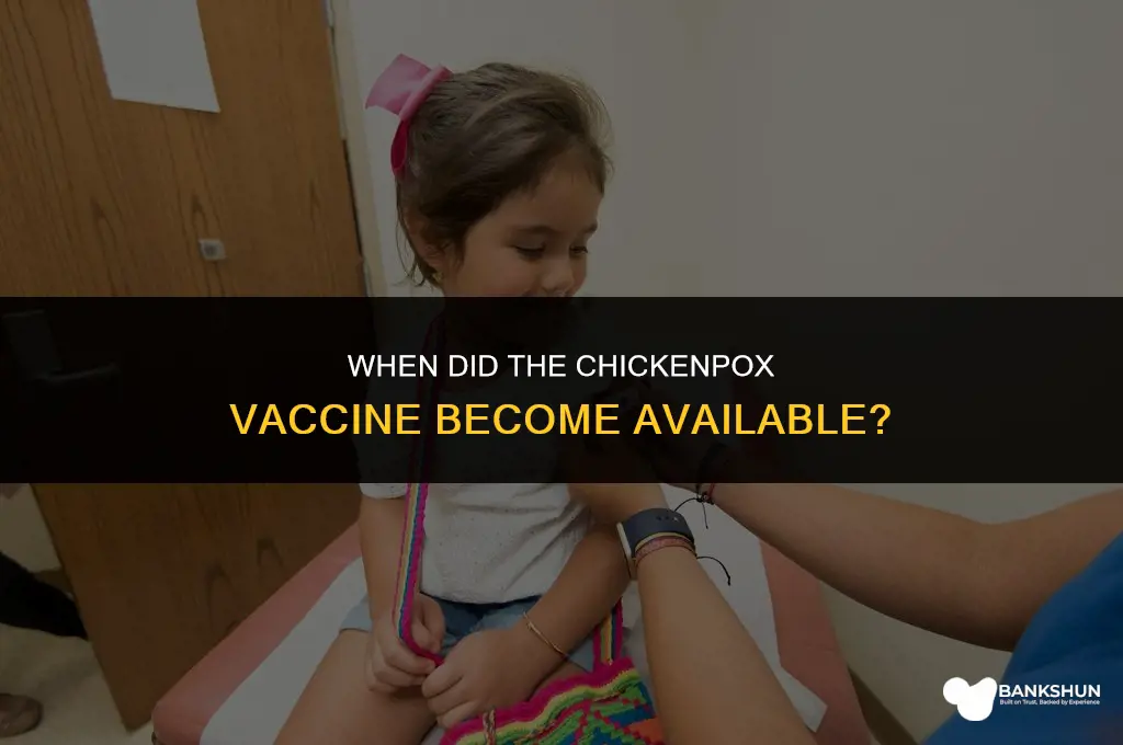 when dif chicken pox vaccine becomd availzble