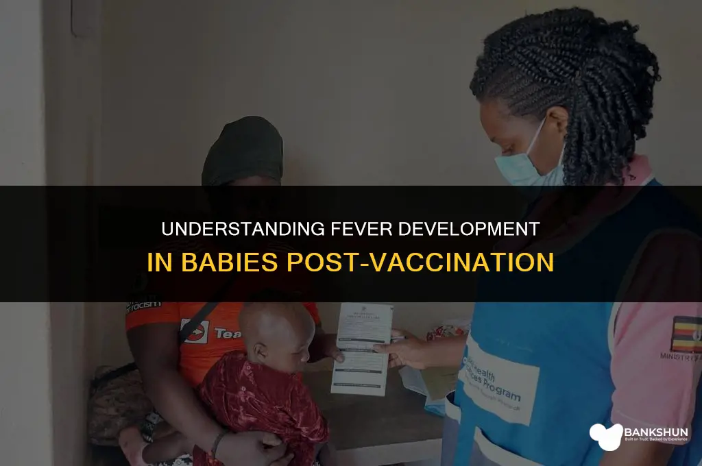 when do babies develop fever after vaccinations