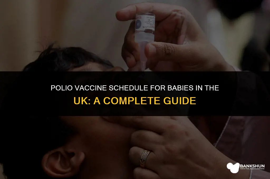when do babies have polio vaccine uk