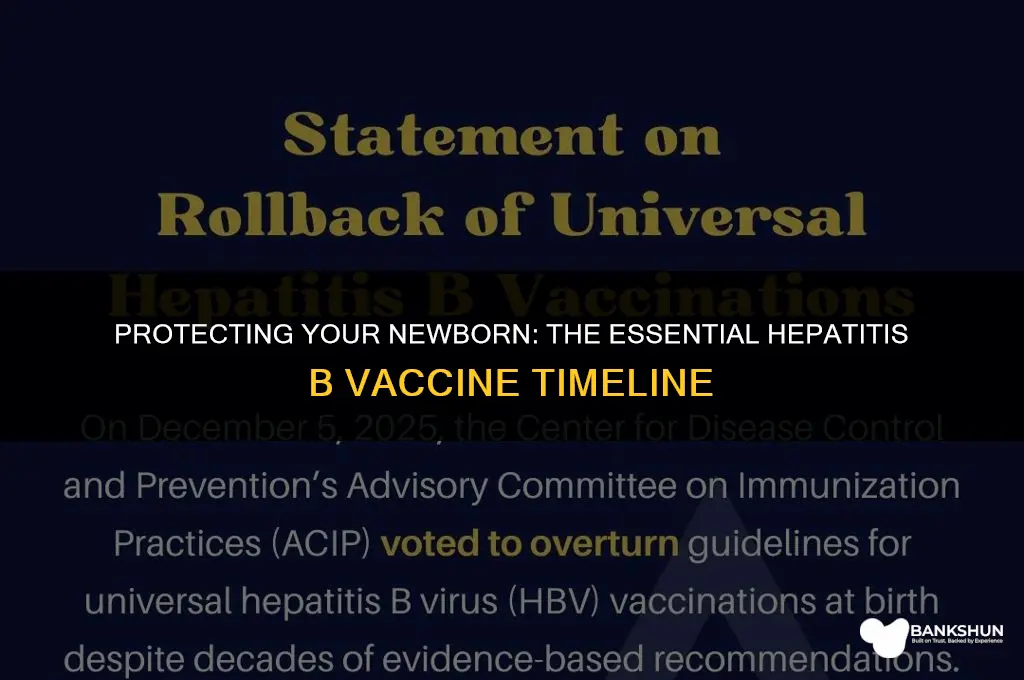 when do babies receive hep b vaccine