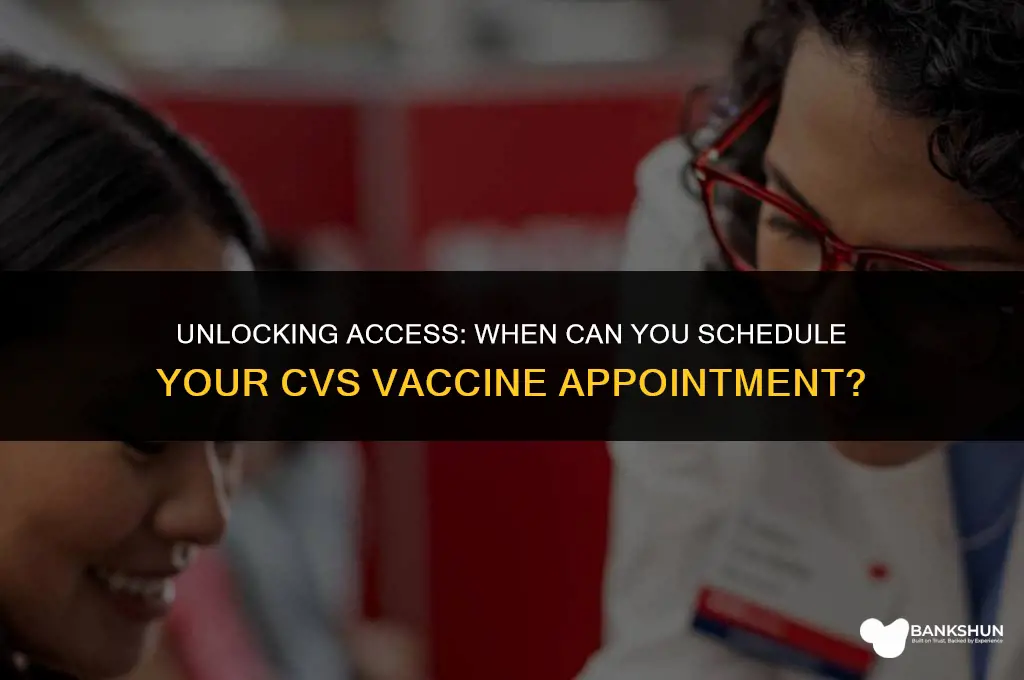 when do cvs vaccine appointments become available