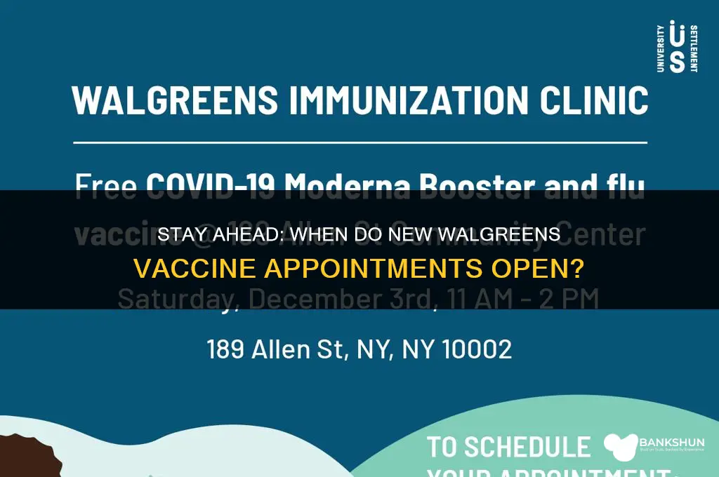 when do new walgreens vaccine appointments open