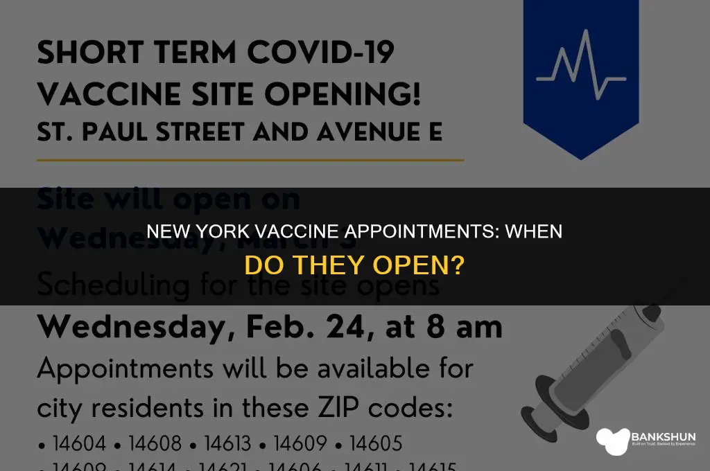 when do new york vaccine appointments open