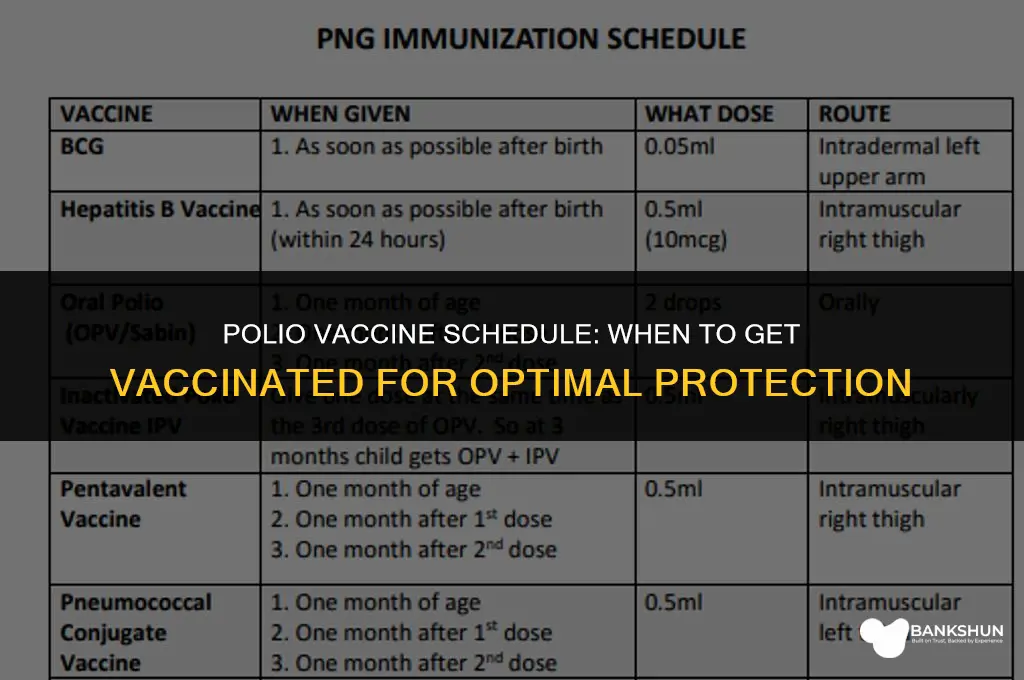 when do you receive the polio vaccine