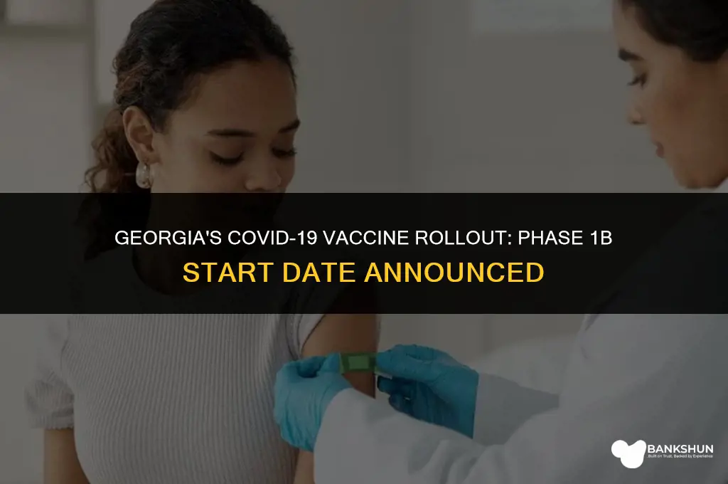 when does 1b vaccine start in ga