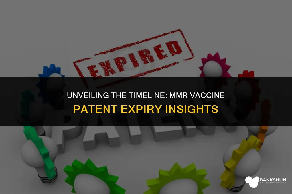 when does the mmr vaccine patent expire